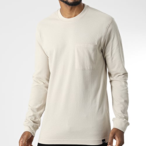 Tee Shirt Poche Manches Longues Kyler Beige