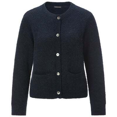 Damen-Strickjacke Alpaka, Dunkelblau