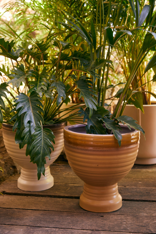 HKliving Stoneware Planter bloempot Ø36 Cream