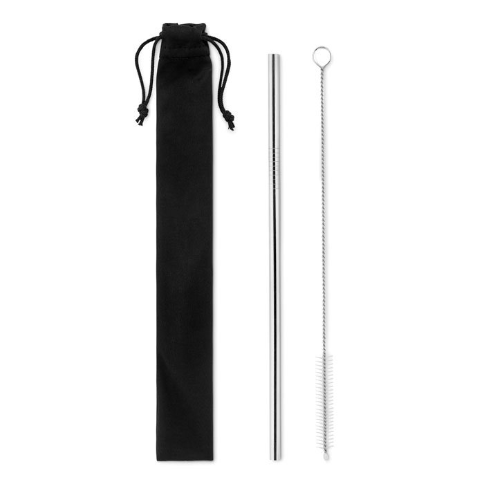 GiftRetail MO9602 - COLD STRAW Paille et brossettes en acier