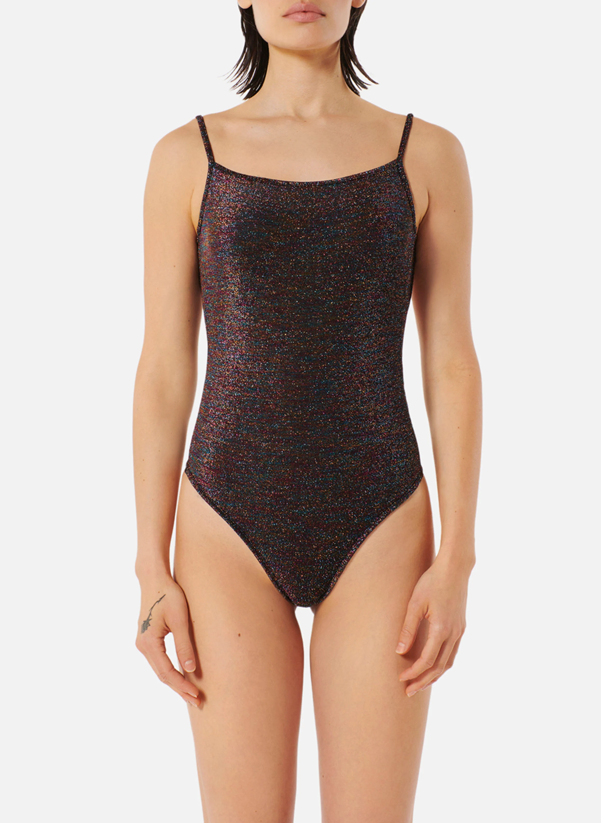 DANY - Body à encolure ronde à paillettes | Multicolore