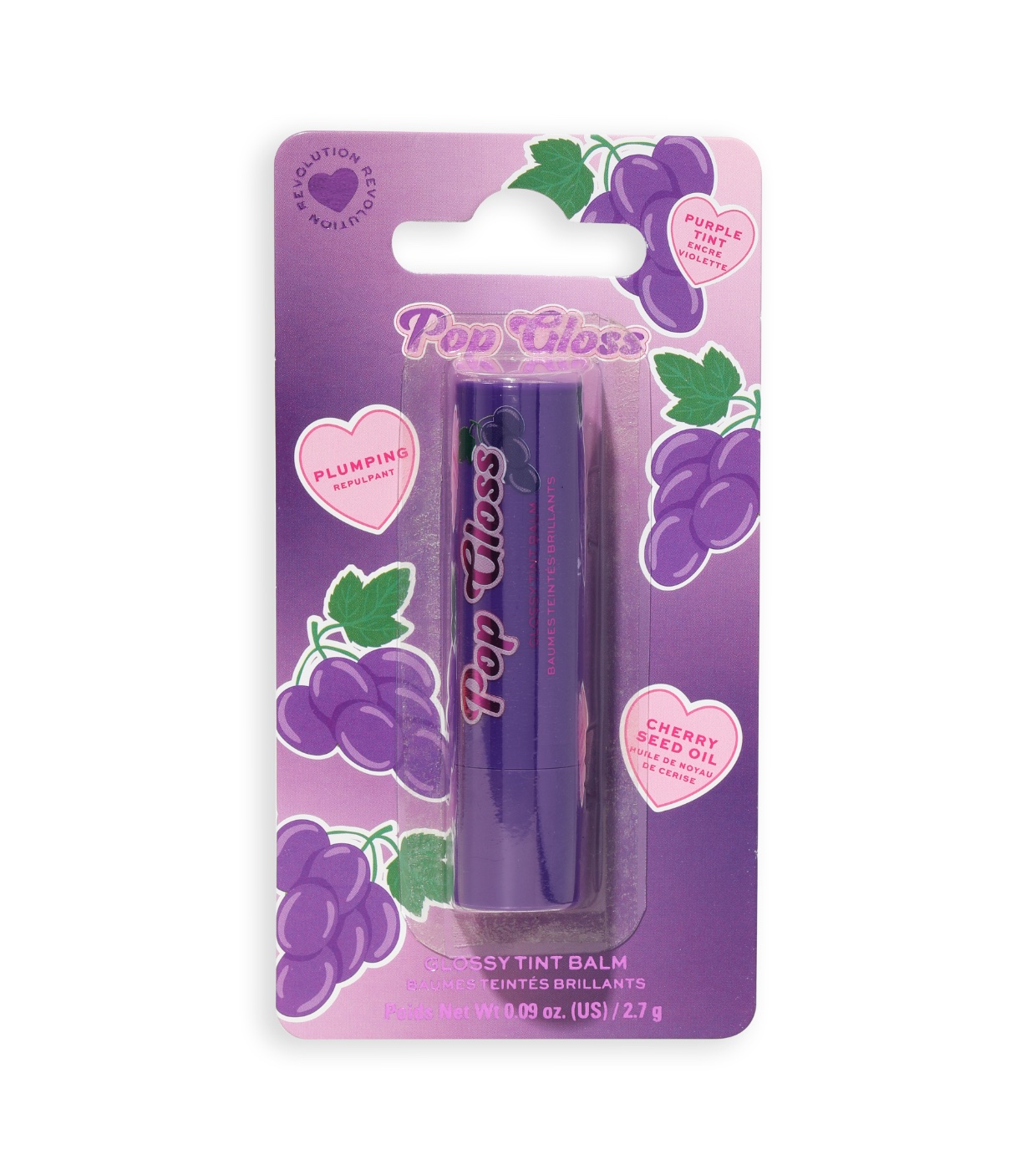 I Heart Revolution - Bálsamo labial Pop Gloss - Grape Purple