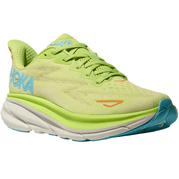 Chaussure running HOKA ONE ONE CLIFTON 9 W LETTUCE / SOLAR FLARE