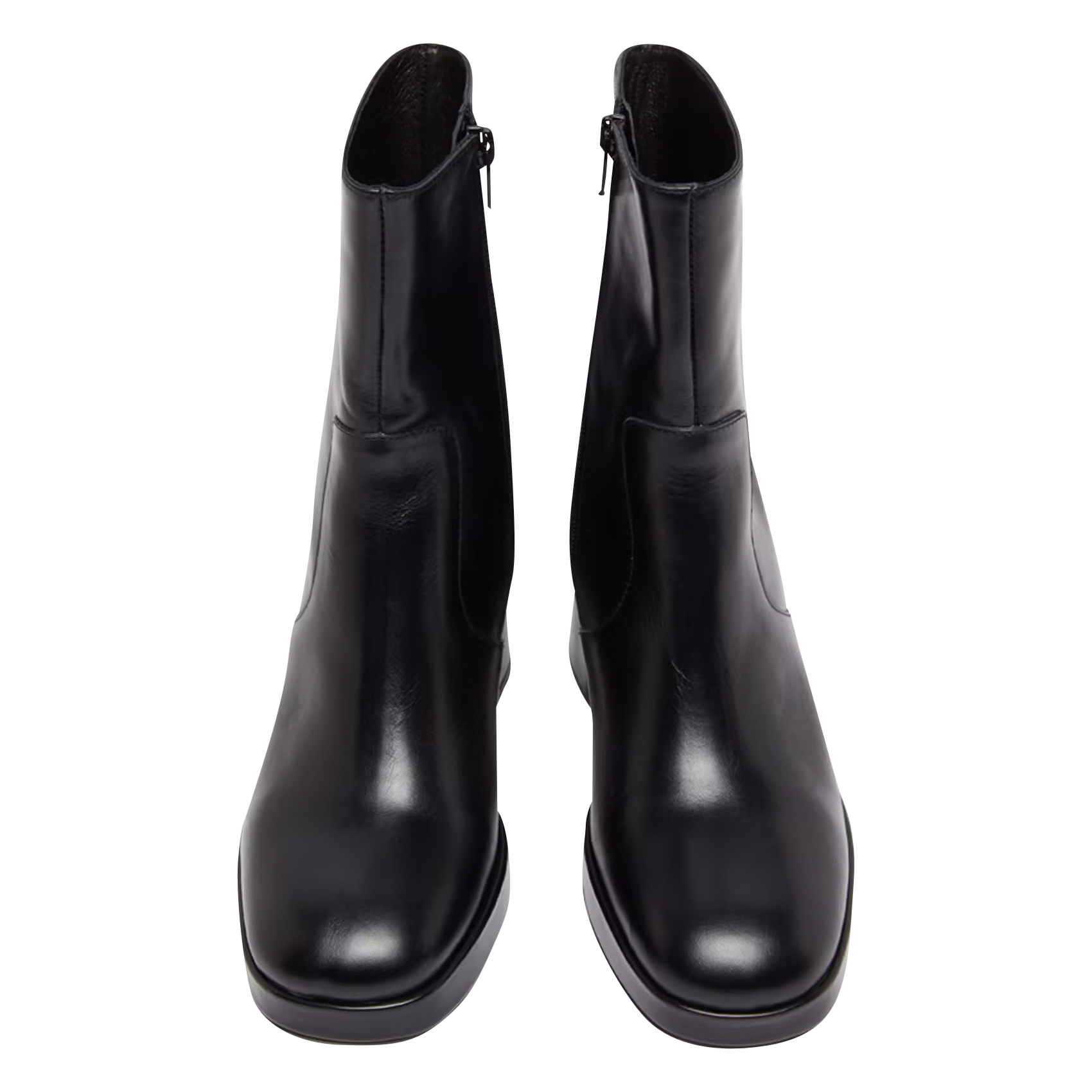 VESNA - Bottines à talons en cuir | Noir