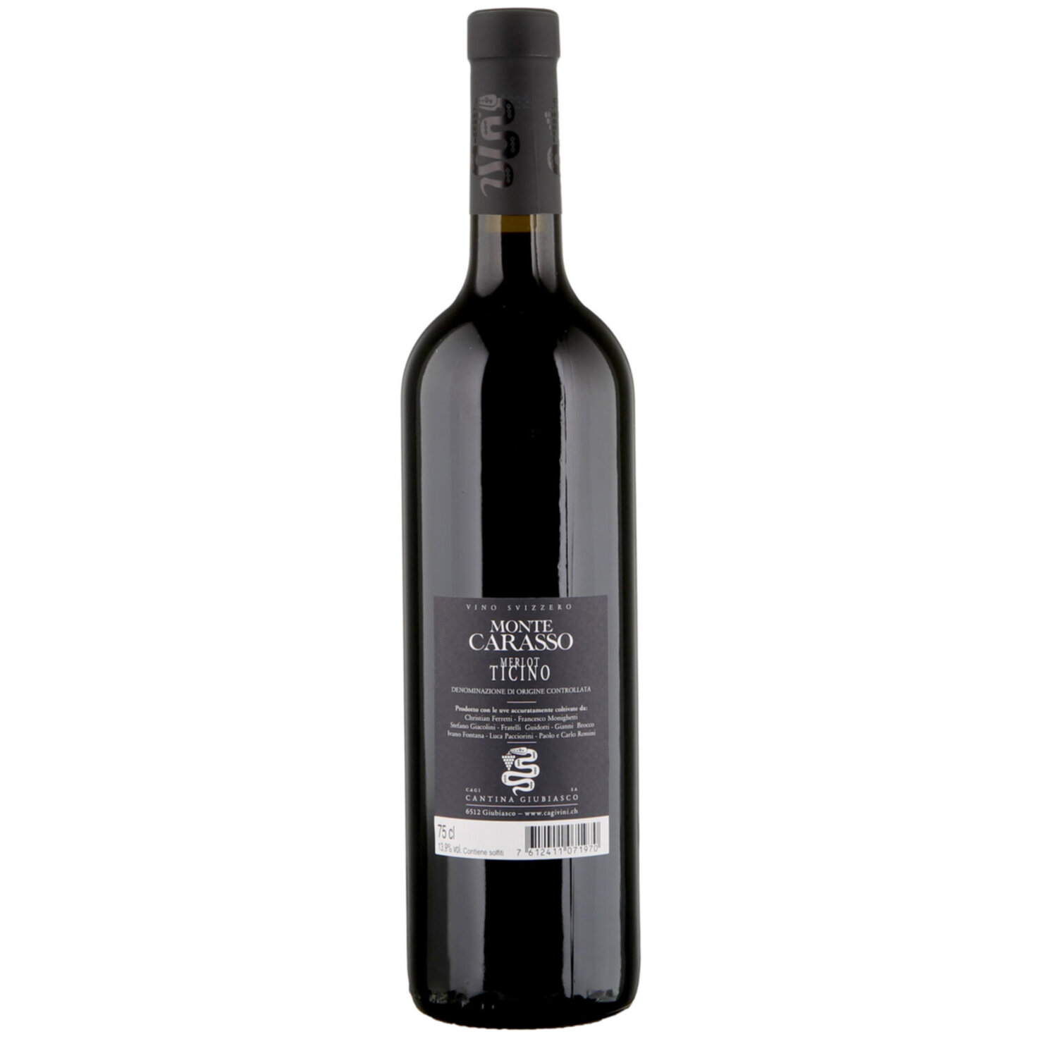 Ticino DOC Merlot Monte Carasso -75cl