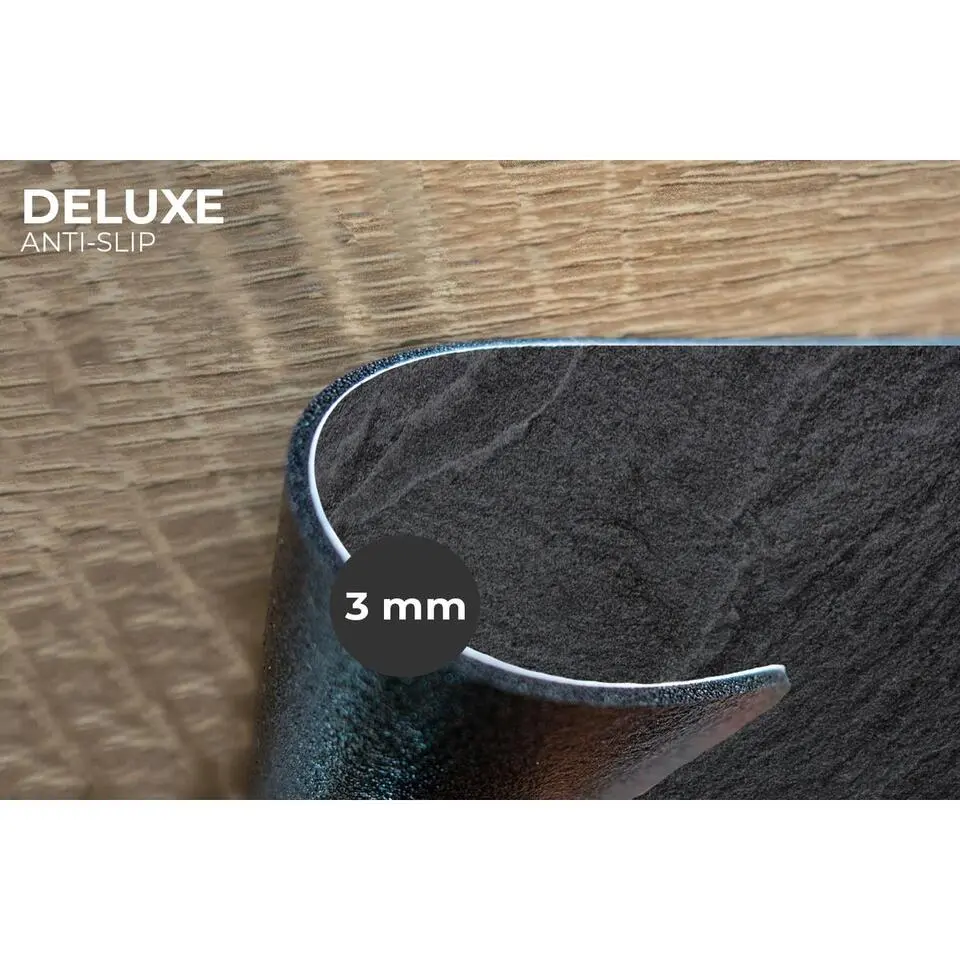 MuchoWow Placemat (6stuks) 45x30cm Beton Zwart Industrieel