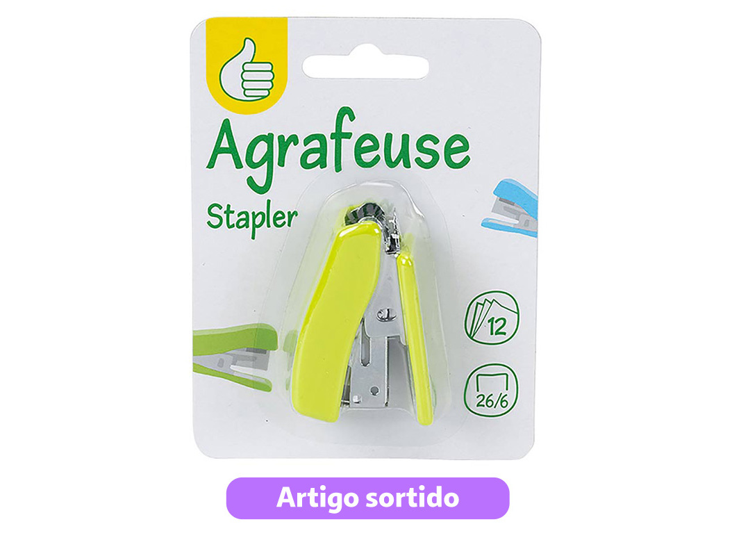 MINI-AGRAFADOR POLEGAR CORES SORTIDAS