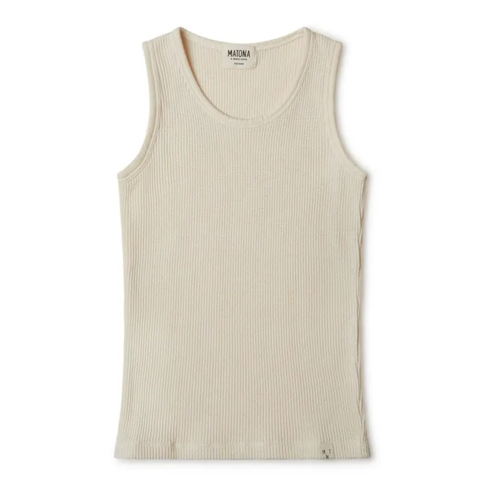 Matona Débardeur Coton Bio Gaufré | Ecru
