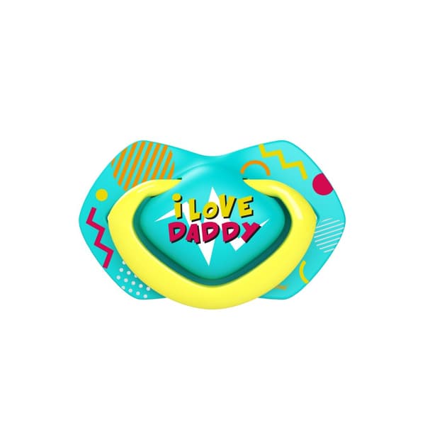 CANPOL BABIES silicone symmetrical soothers NEON LOVE, 18m+, 2 pcs, 22/654_blu