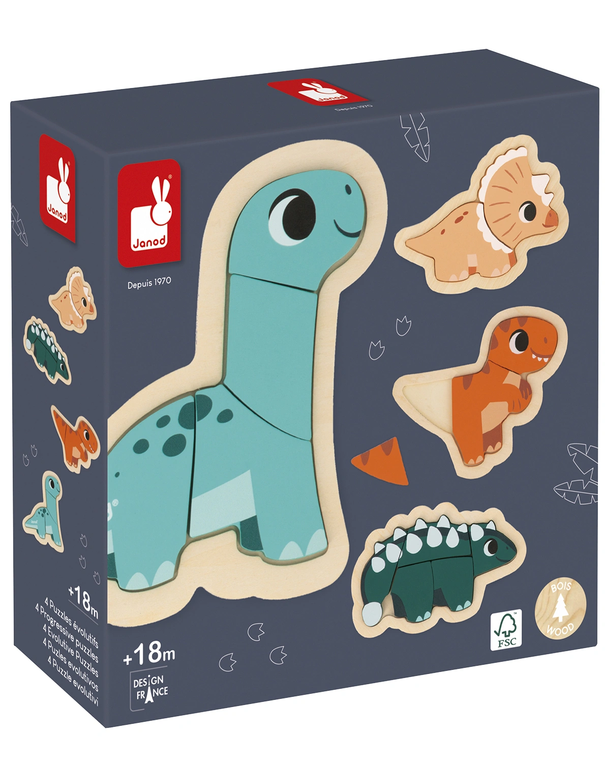Formenpuzzle DINO aus Holz