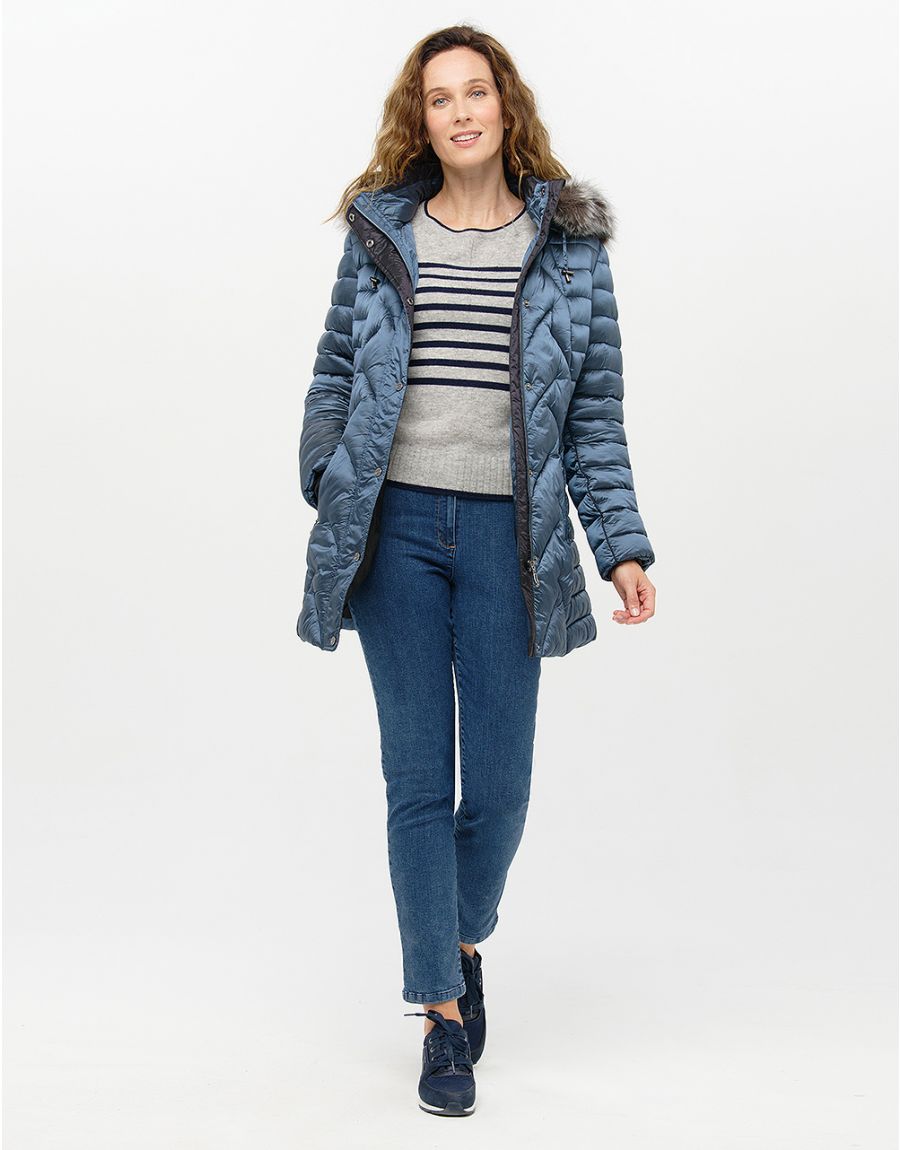 Pull rayé laine cachemire
