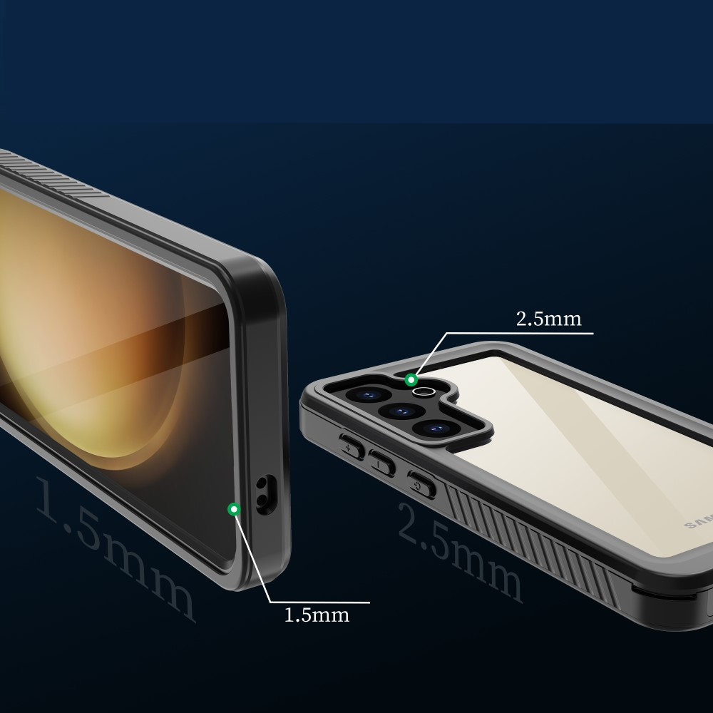 Samsung Galaxy S24  Plus Wasserfeste Outdoor Schutz Hülle (IP68) - Schwarz