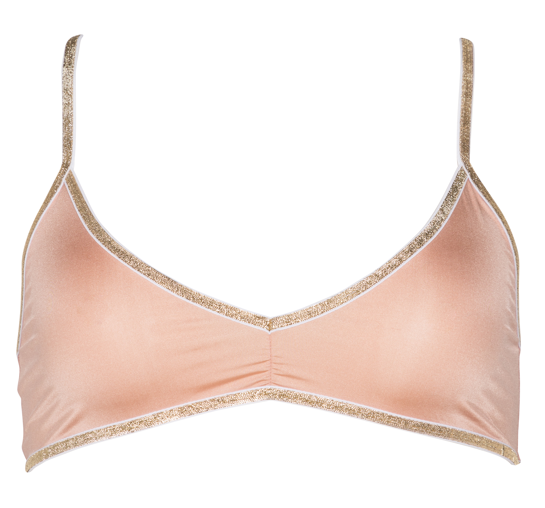 Gala - Brassière triangle à fil métallisé | Rose