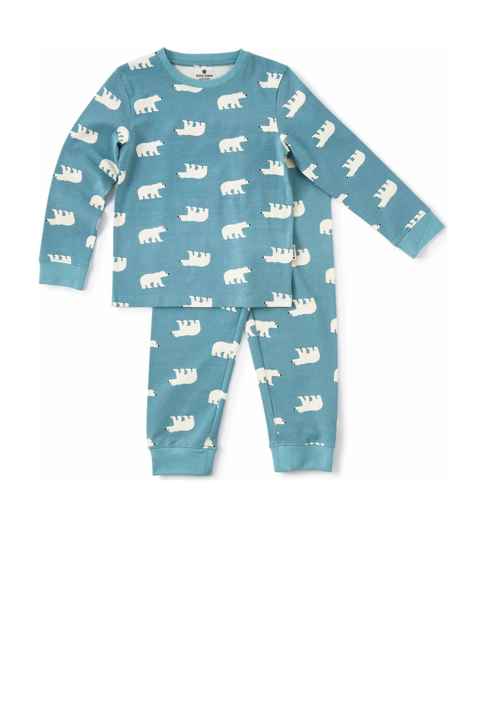Little Label pyjama met dierenprint van katoen blauw