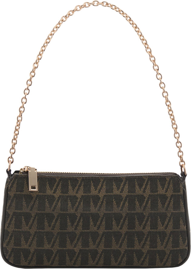MANGO Chain jacquard bag Dark brown