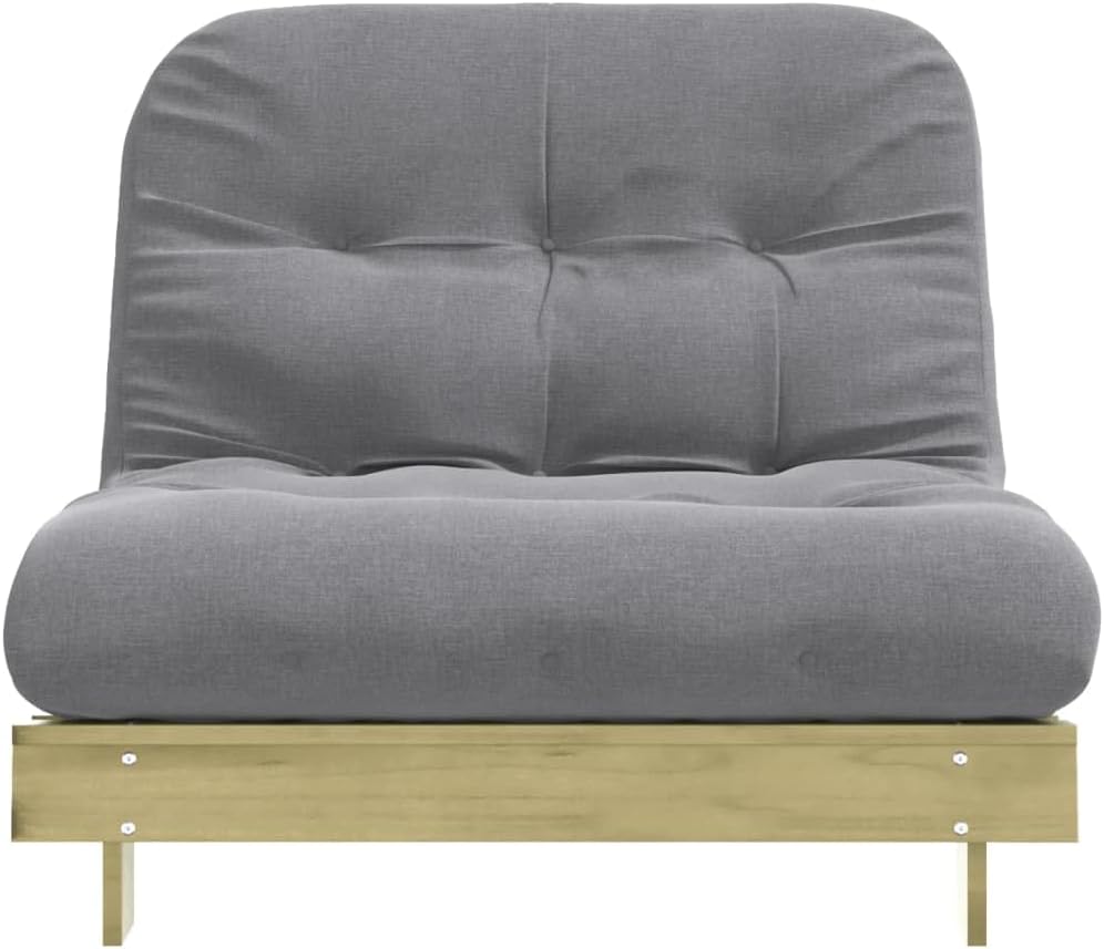 Kangmusi Futon Schlafsofa mit Matratze 100x206x11 Kieferholz Imprägniert,846770