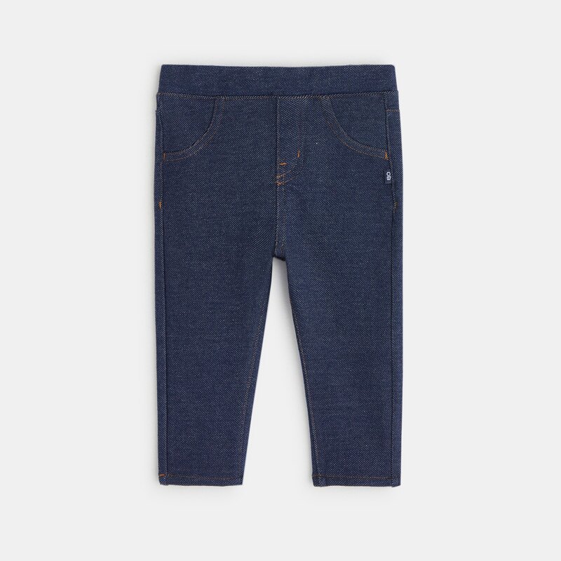Jegging denim knitlook bleu bébé fille Bleu