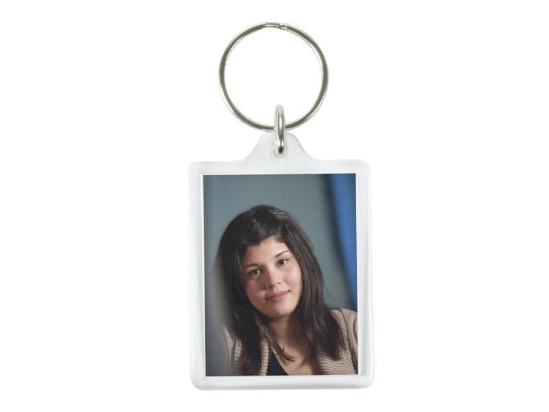 Dörr Schlüsselanhänger für 2 Passfotos Schlüsselanhänger aus Acryl