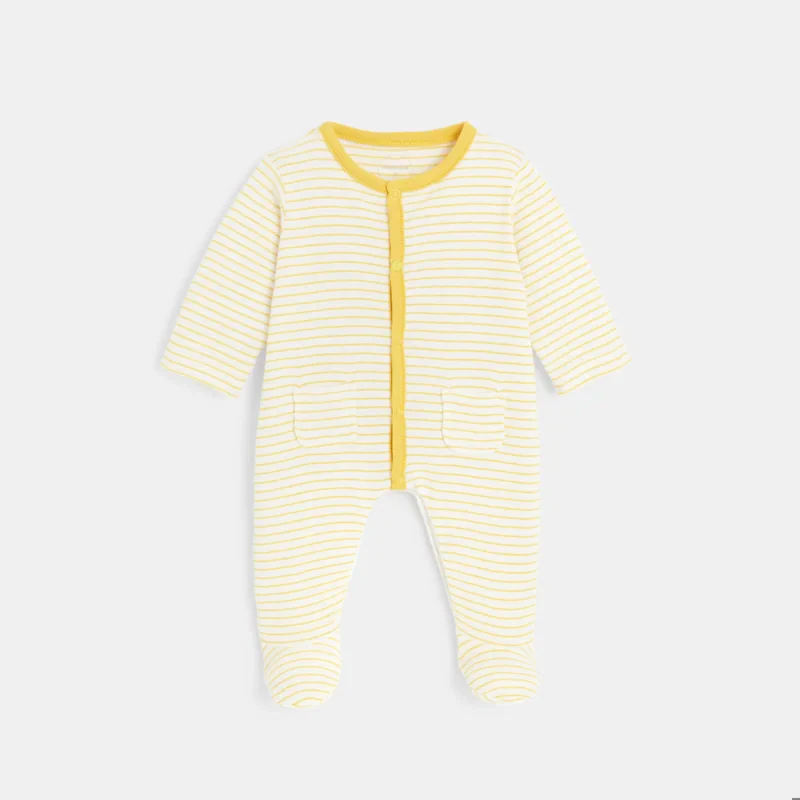 Pyjama bébé garçon en coton bio jaune Absorba Jaune