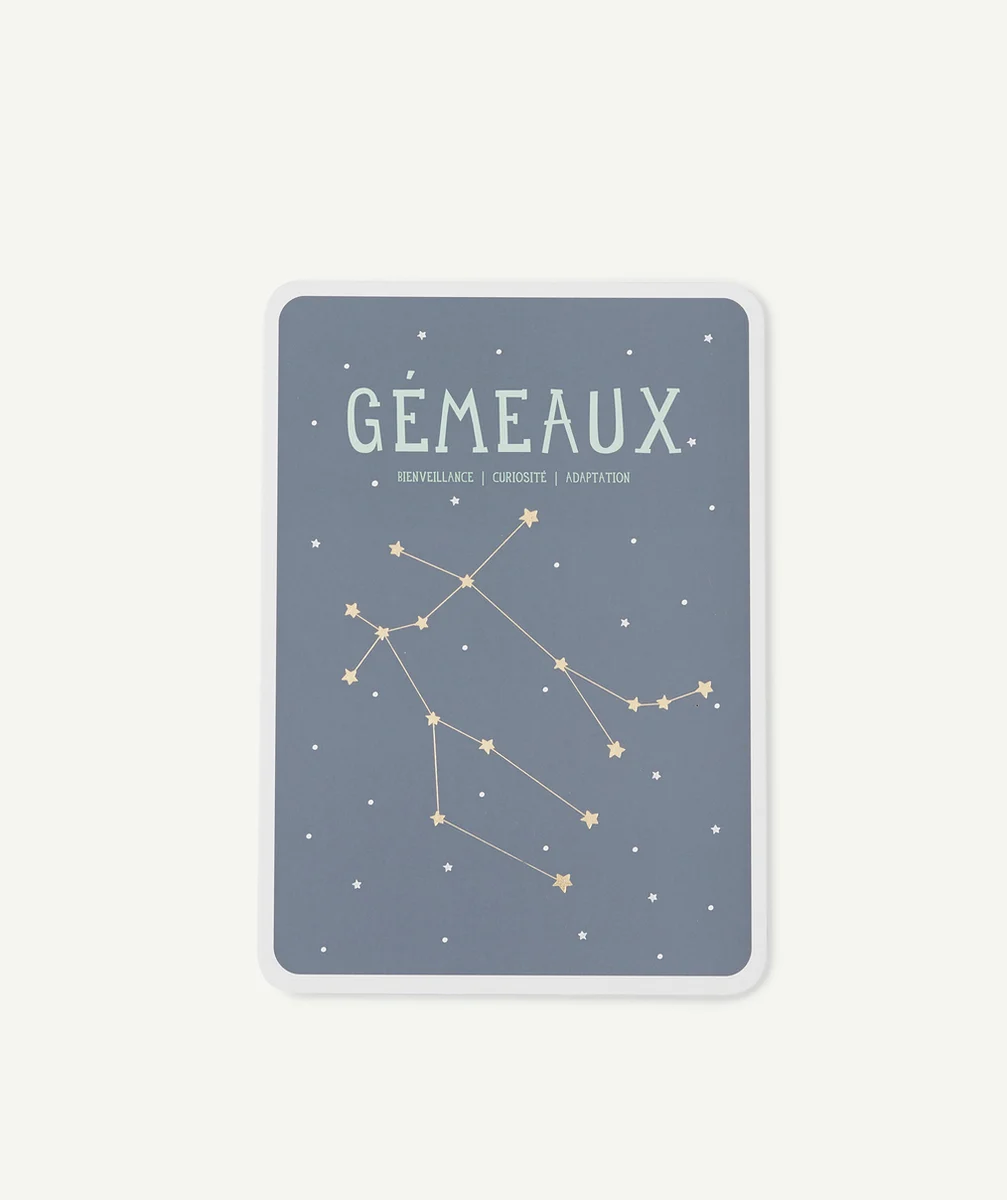MILESTONECARTE POSTER ZODIAC GEMEAUX BÉBÉ