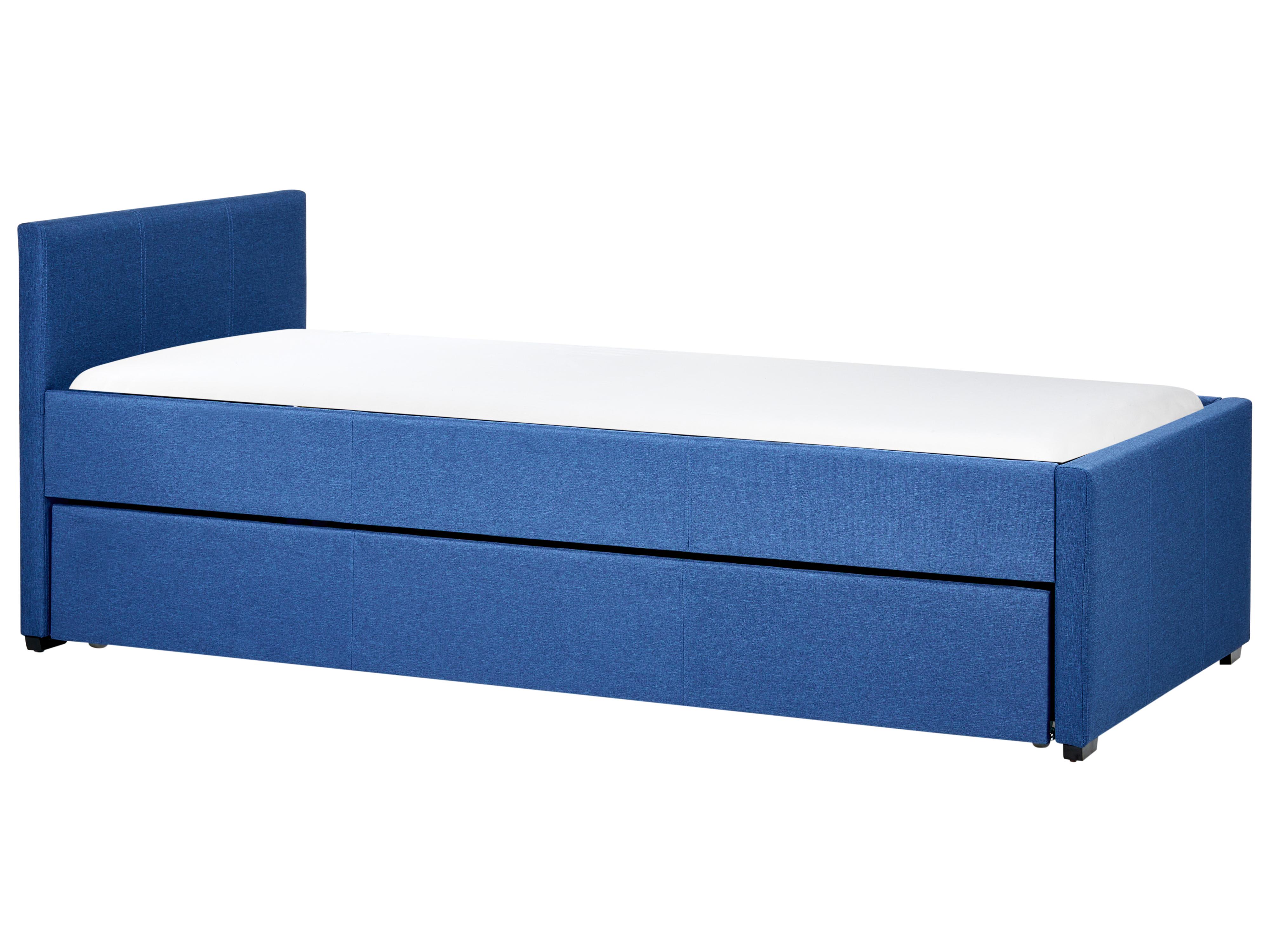 Onderschuifbed Stof MARMANDE 90 x 200 cm Marineblauw