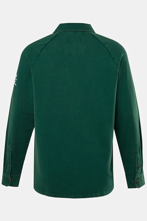 STHUGE Sweathemd, Langarm, Boxy Fit, Kentkragen, bis 8 XL