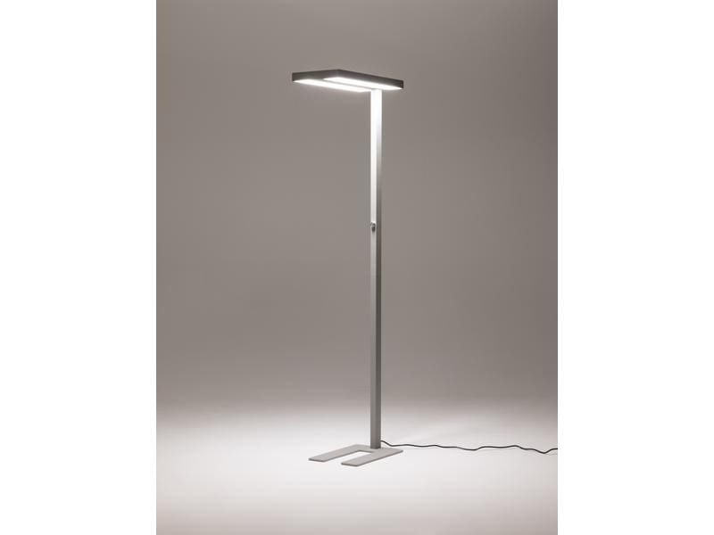 office focus Bürostehleuchte LED 80 W, Grau Dimmbare Stehleuchte für Boden- und Deckenbeleuchtung