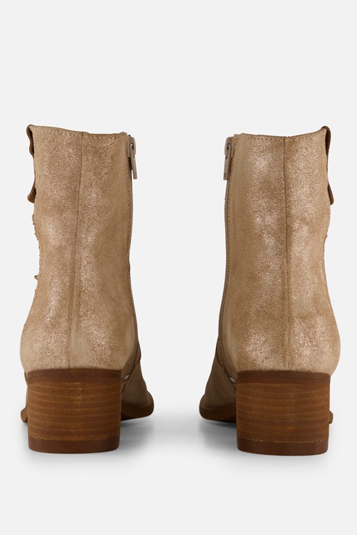 Aqa Enkellaarsjes beige Suede