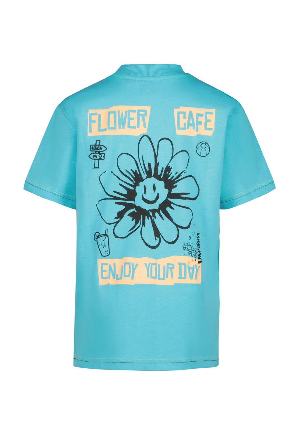 Vingino T-shirt Halsey met backprint blauw