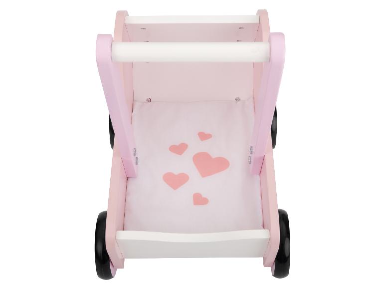 Houten speelgoed poppenwieg of poppenwagen