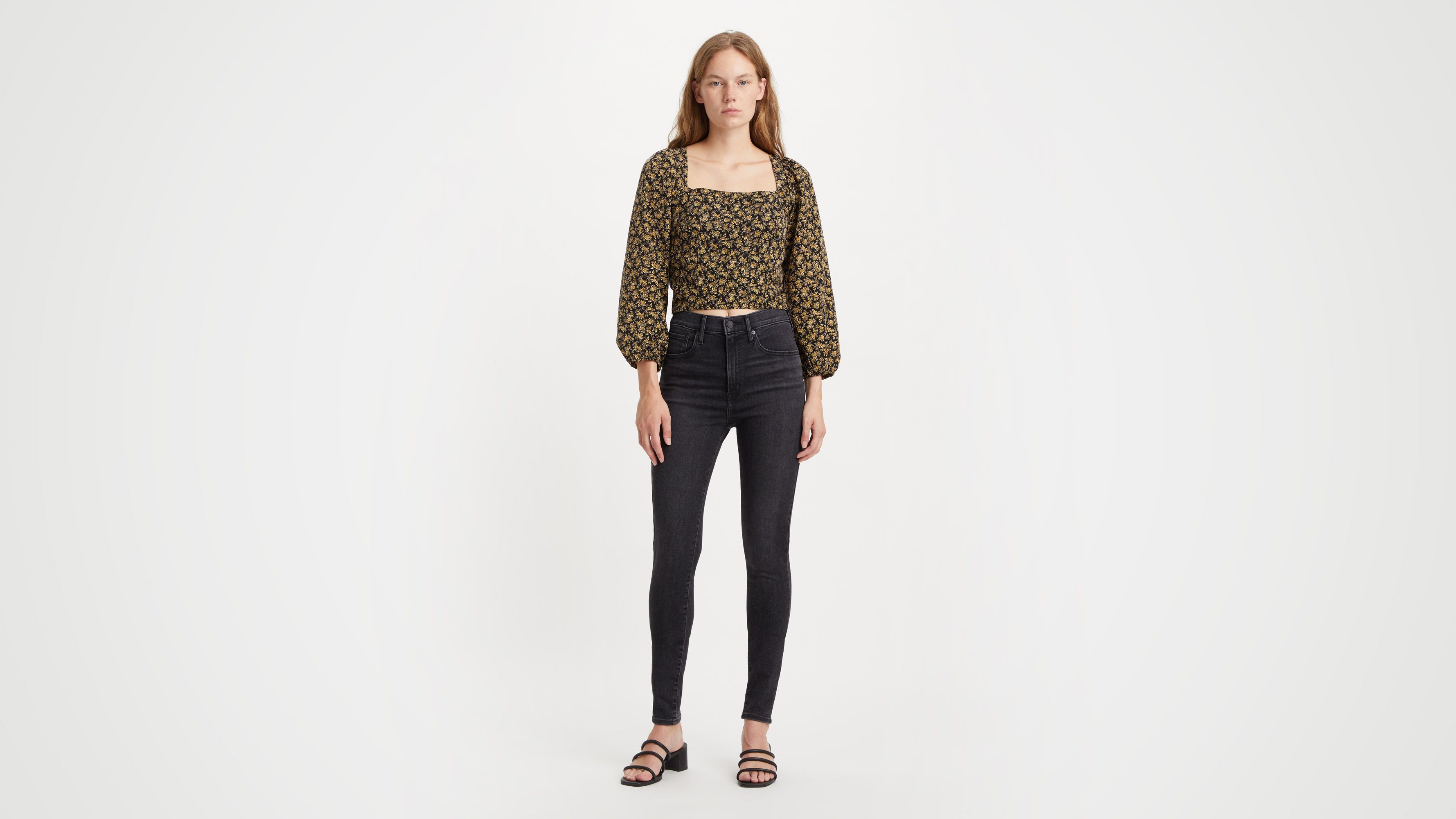 Jean Mile High Super Skinny - Black Ground - Noir