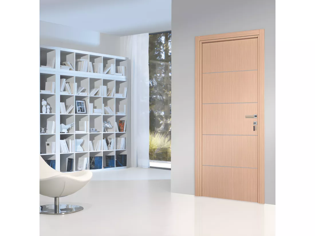 Bloc-porte pose fin de chantier collection Premium Seymour, H.204 x l.73 cm, aspect chêne clair, réversible