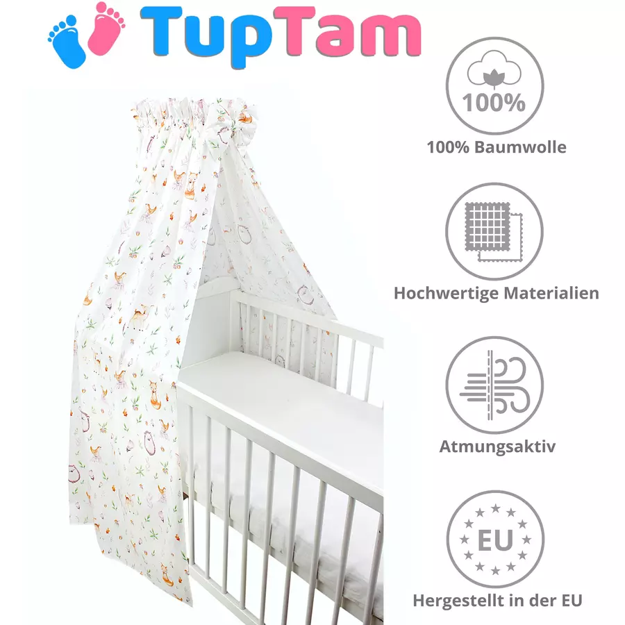 TupTam Babybett Himmel mit Schleifchen hellgrün