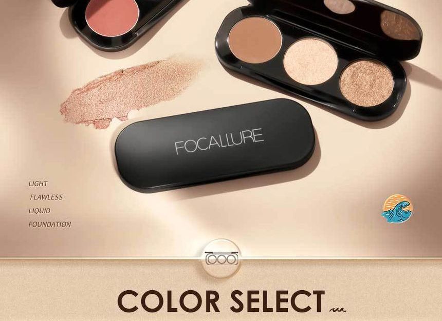 FOCALLURE - Blusher & Highlighter-palet - 2 kleuren
