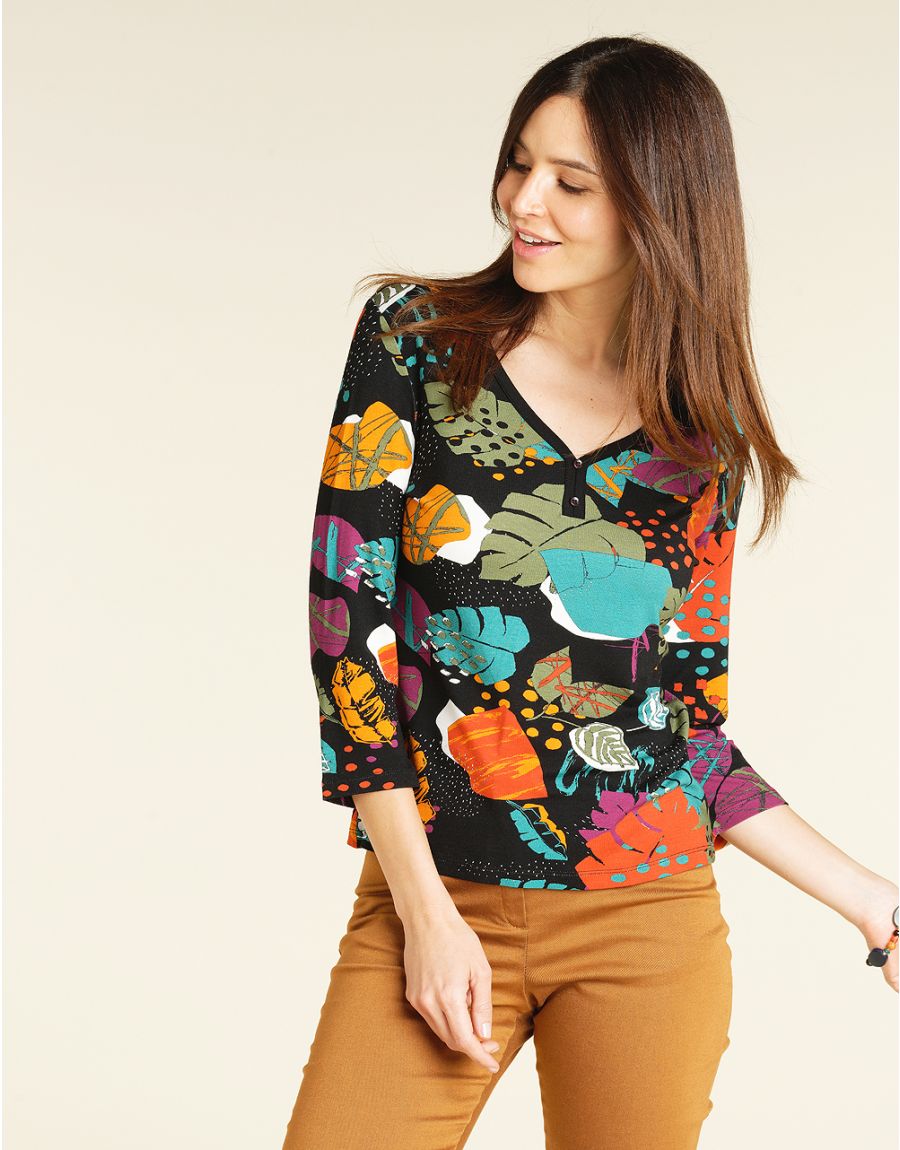 Top multicolore fantaisie