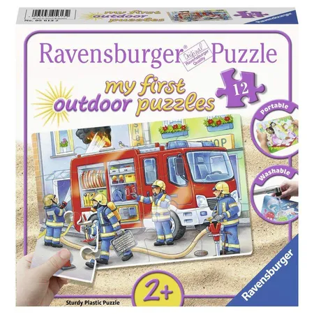 Ravensburger Outdoor-Puzzle Die Feuerwehr saust herbei, 12 Teile