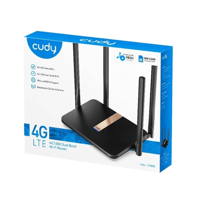 CUDY 4G Router LT500D CAT4/WF5 AC1200