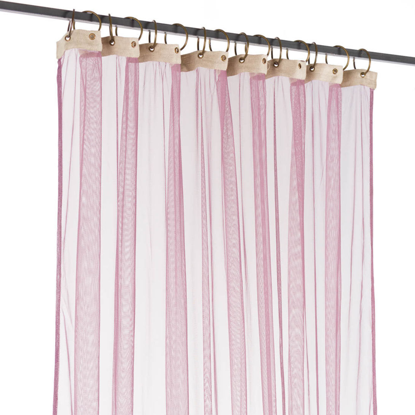 En Fil d'Indienne Voilage Tulle violette - 120x300 cm
