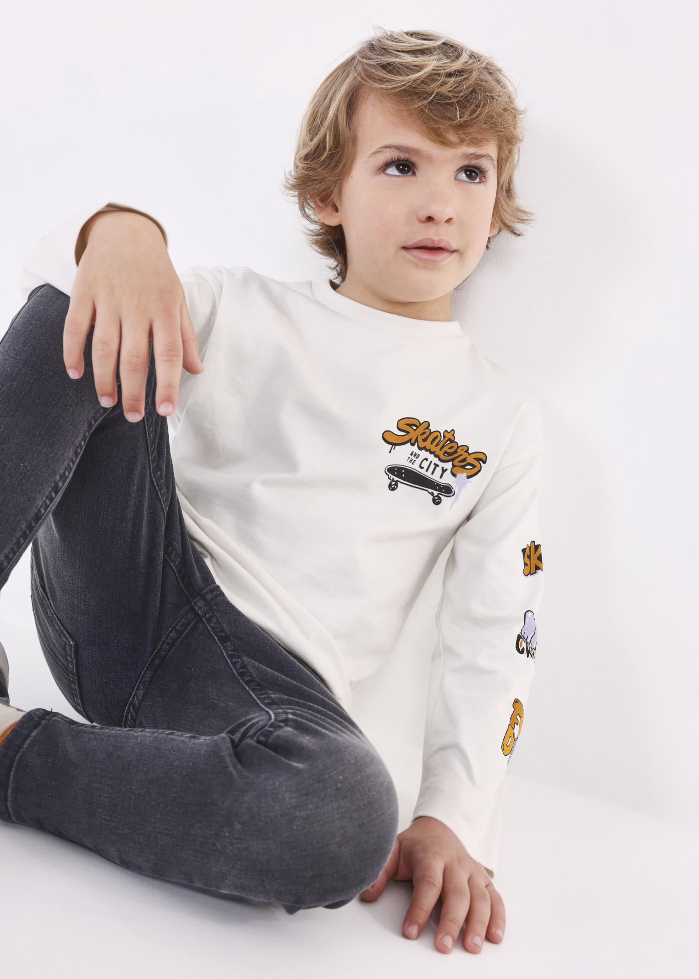 Camiseta de manga comprida estampada Better Cotton para meninos