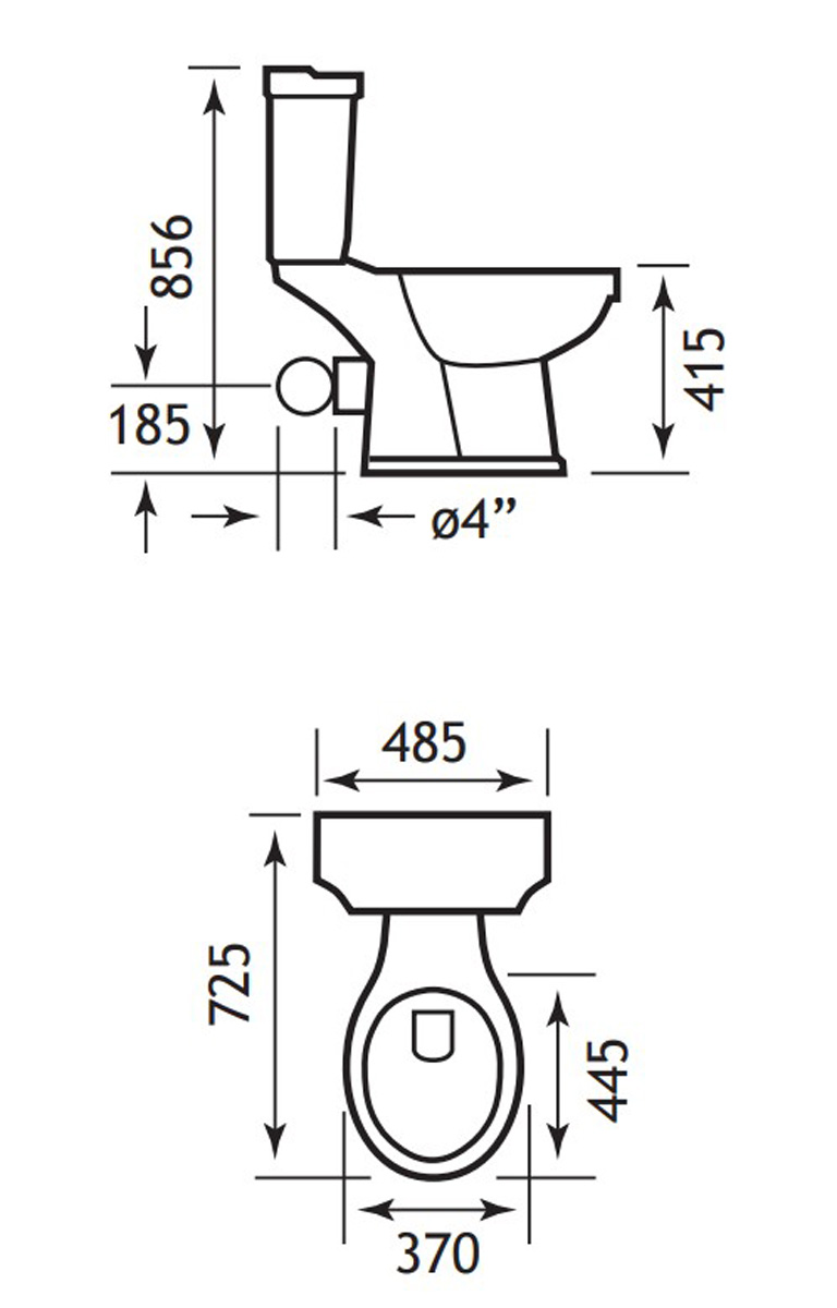 Eastbrook Belgravia toiletpot wit glans