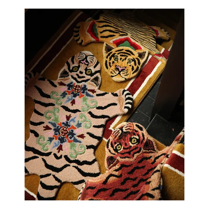 Doing Goods Tapis tigre Tula Wise en laine | Rouge