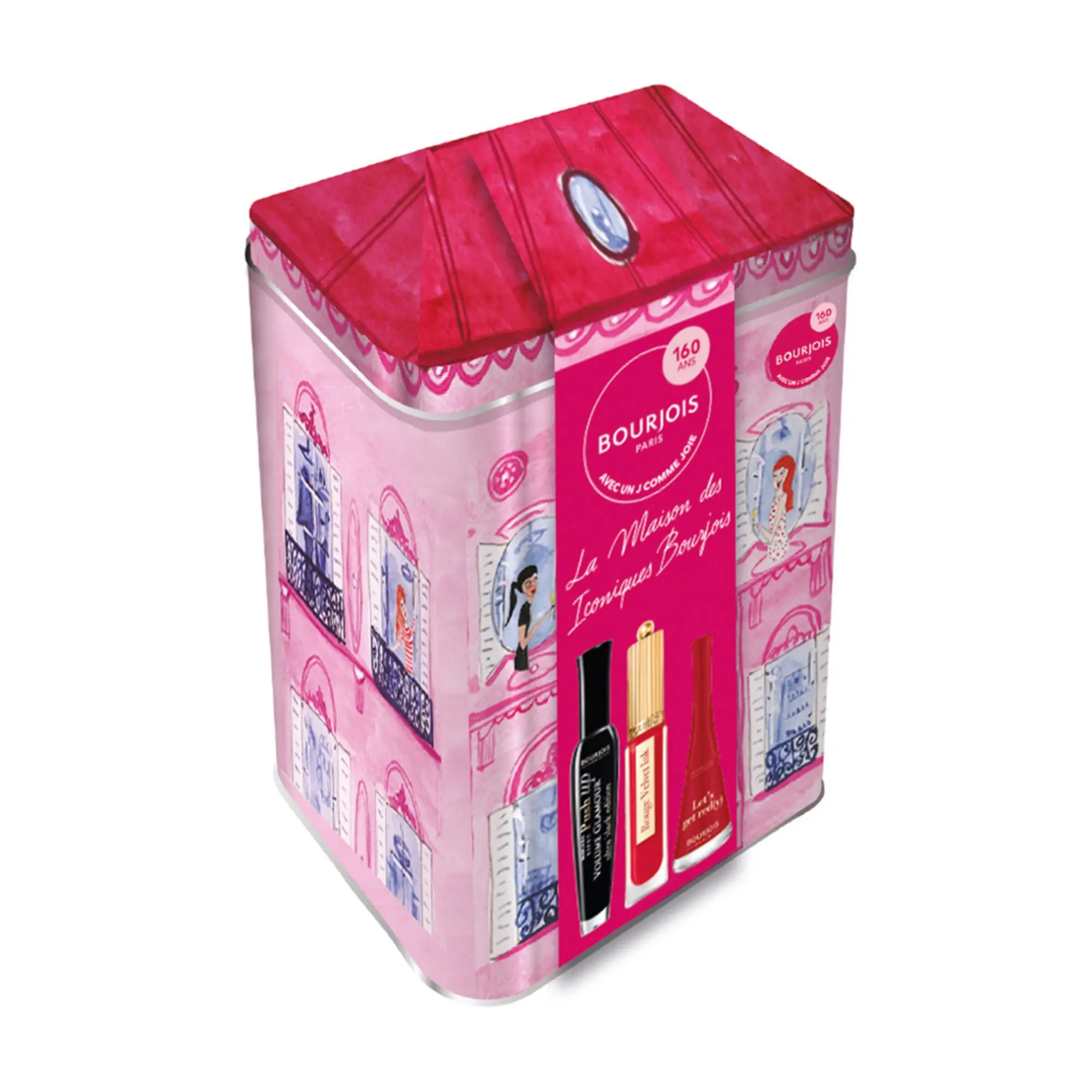 Bourjois - Coffret La Maison des Iconiques Vernis à Ongles, Mascara & Rouge à Lèvres- Femme
