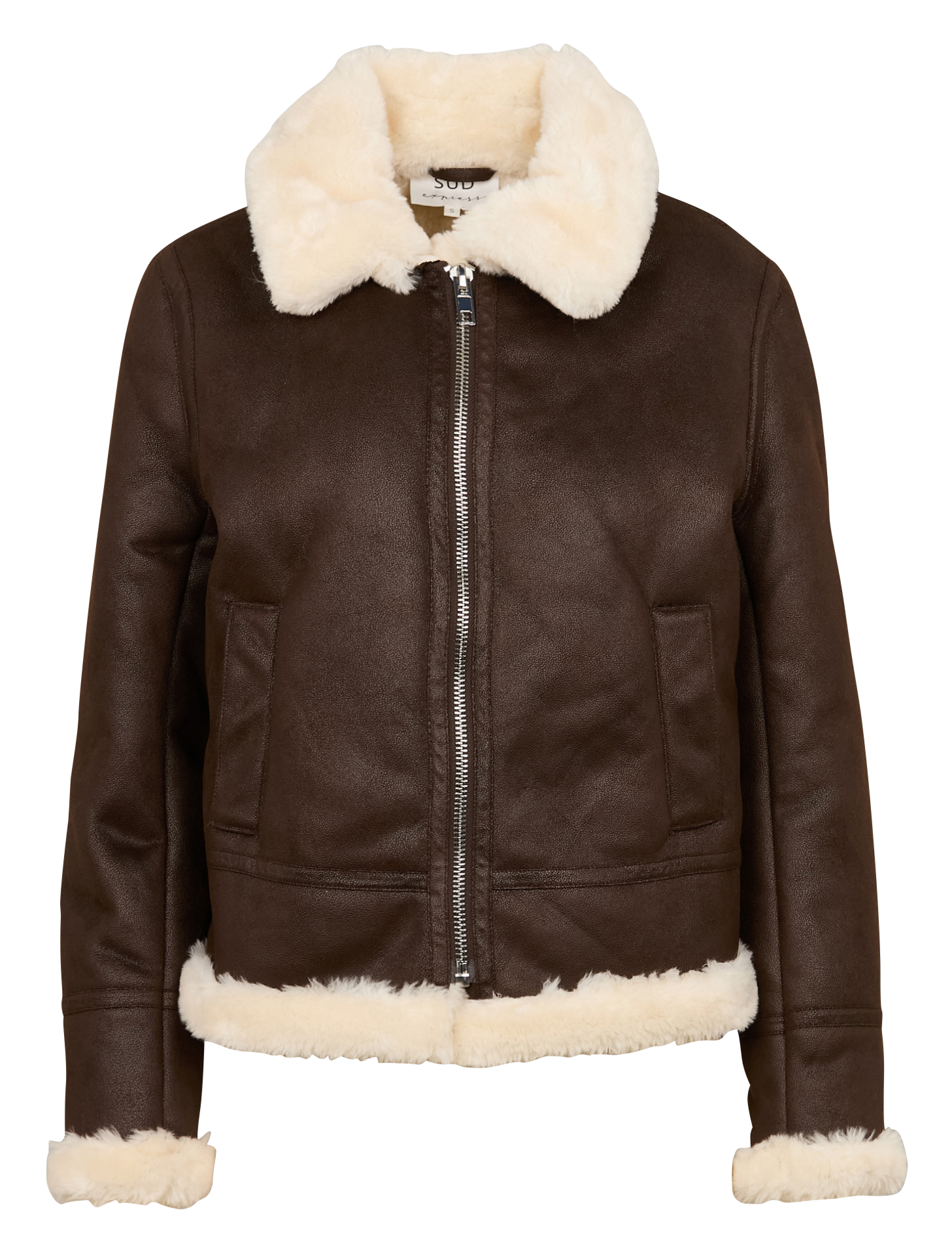 MALVINO - Manteau court col classique | Marron