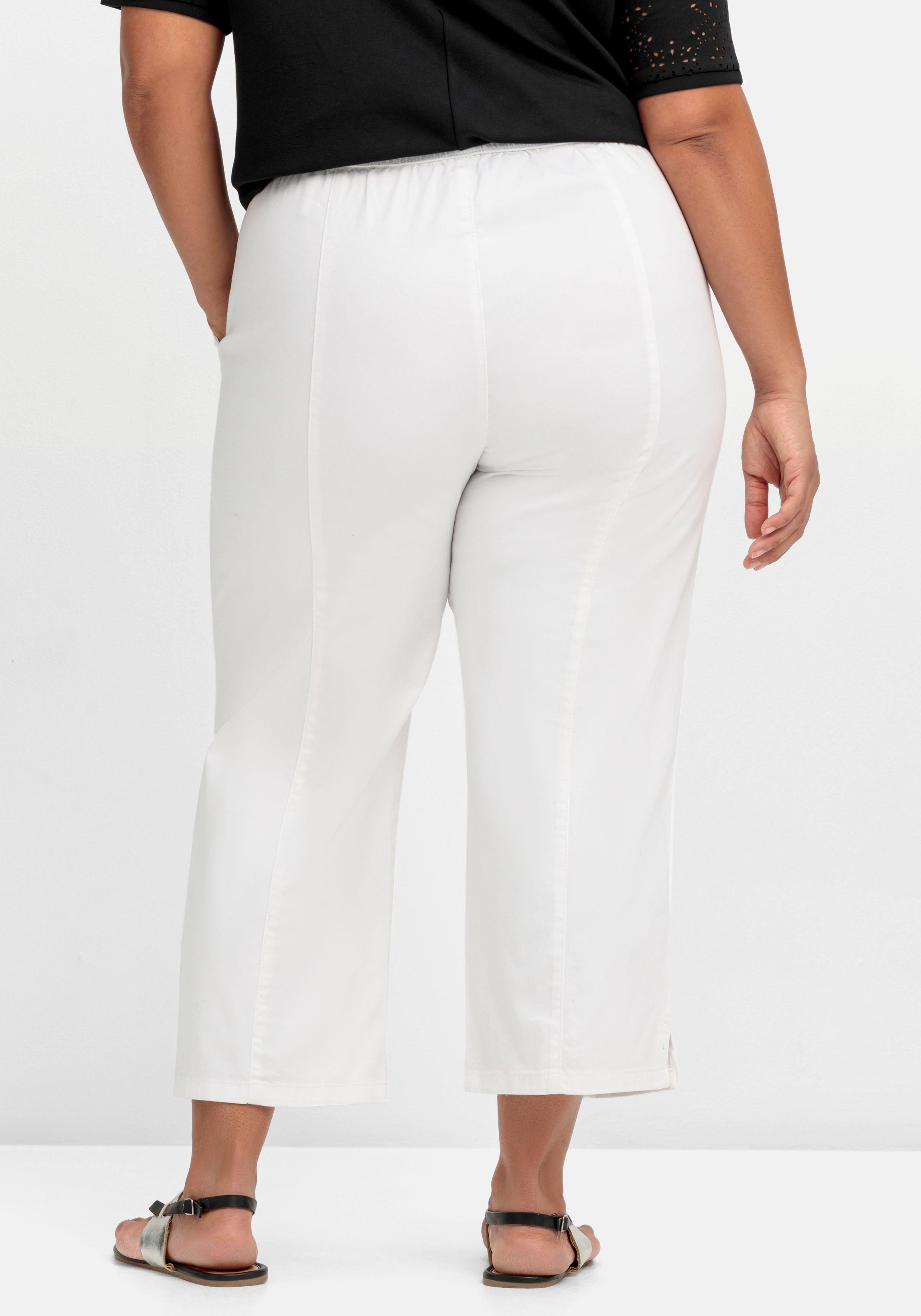 Weite 7/8-Hose mit Gummizugbund