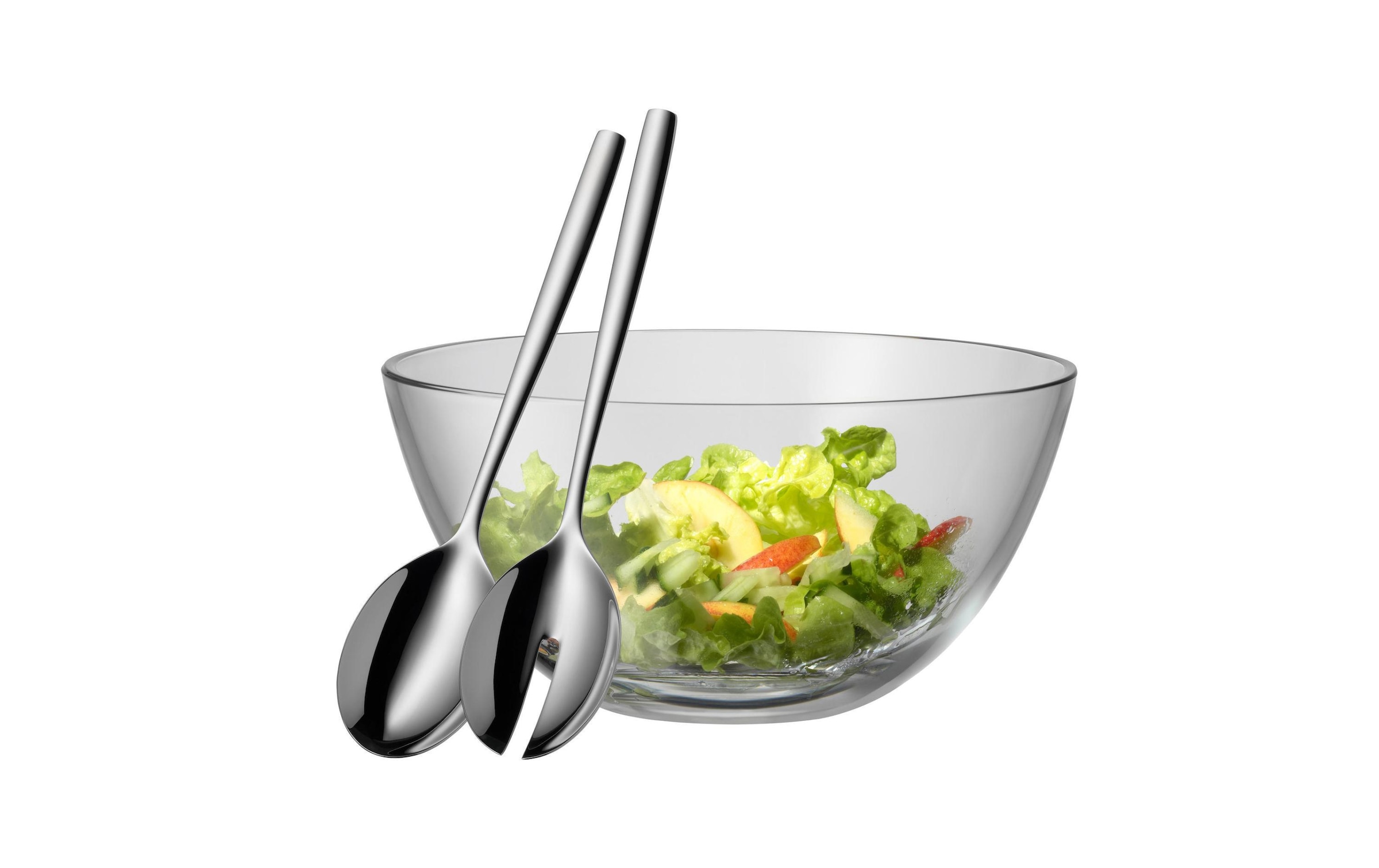 WMF Salatschüssel »WMF Salatschüssel-Set mit Besteck 2« aus Edelstahl