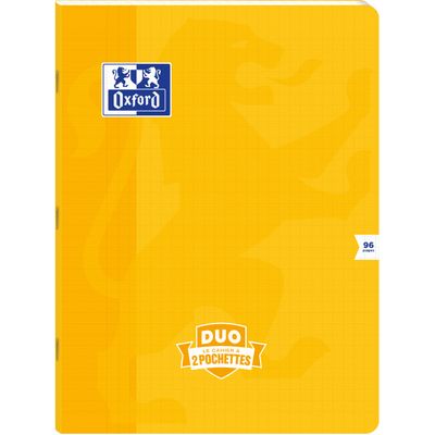 Oxford Duo - Cahier polypro 24 x 32 cm - 96 pages - grands carreaux (Seyes) - disponible dans différentes couleurs