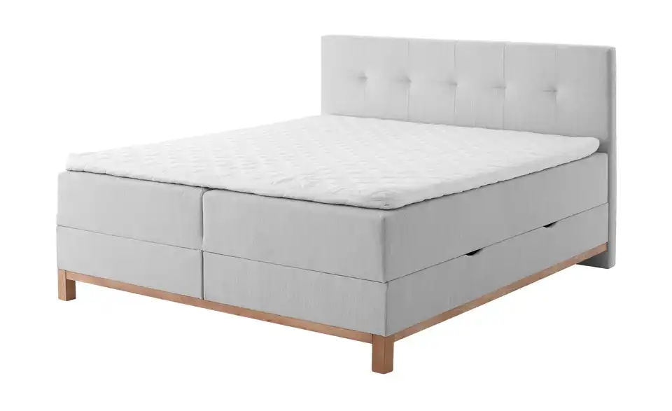 Boxspringbett Catania Hellgrau 180 cm