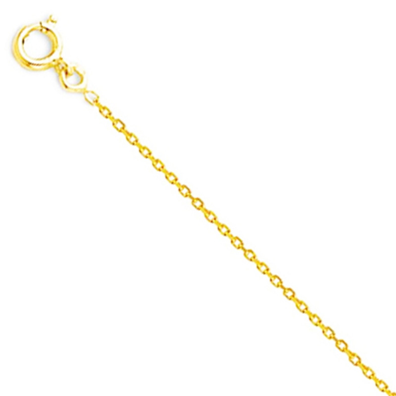 Collier Chaine Forçat Diamantée - Or Jaune - Enfant