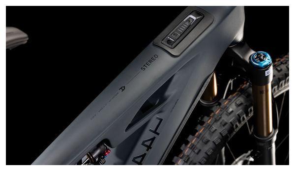 VTT Électrique Tout-Suspendu Cube Stereo Hybrid One44 HPC AT 800 Sram X0 Eagle AXS 12V 800 Wh 27.5'' Gris Carbon Noir 2025
