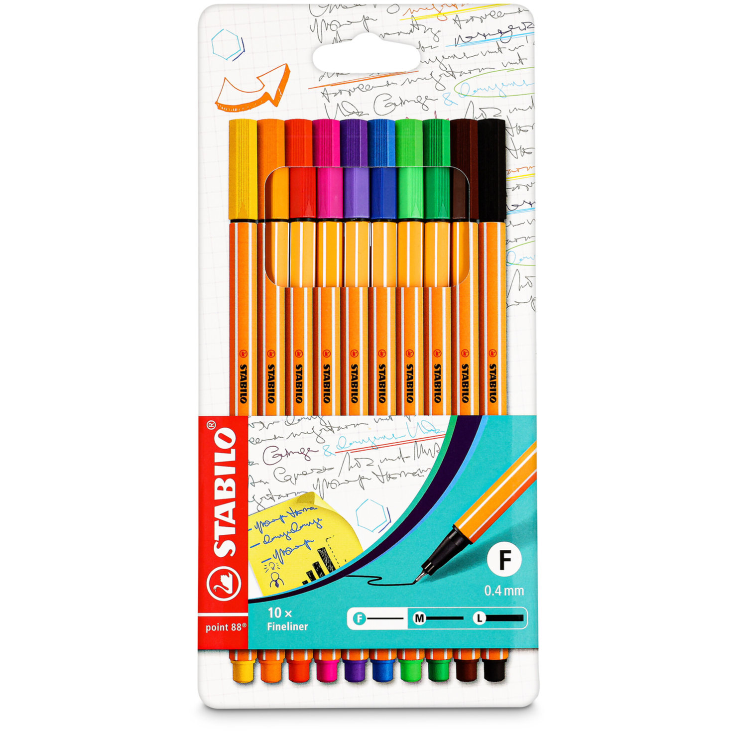STABILO Feinschreiber point 88 10er Etui Standardfarben